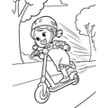 Coloring Page: Luna And Her Scooter